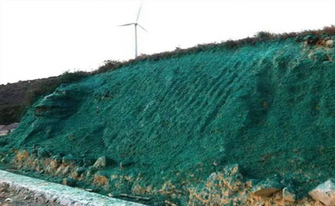 贵州贵阳花溪支顶风力发电厂山体斜坡覆绿工程