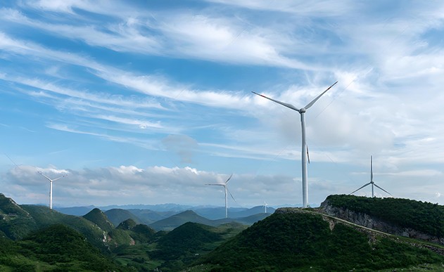 贵州贵阳花溪支顶风力发电厂山体斜坡覆绿工程