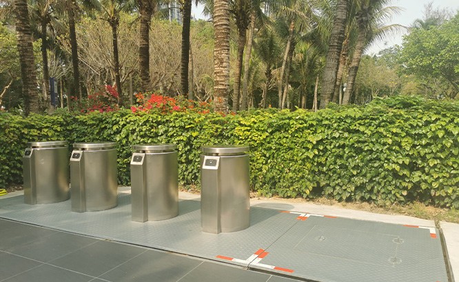 中山公园地埋式垃圾桶