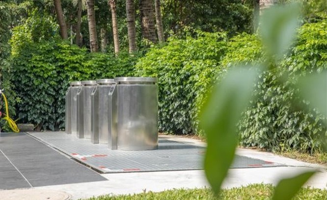 中山公园地埋式垃圾桶