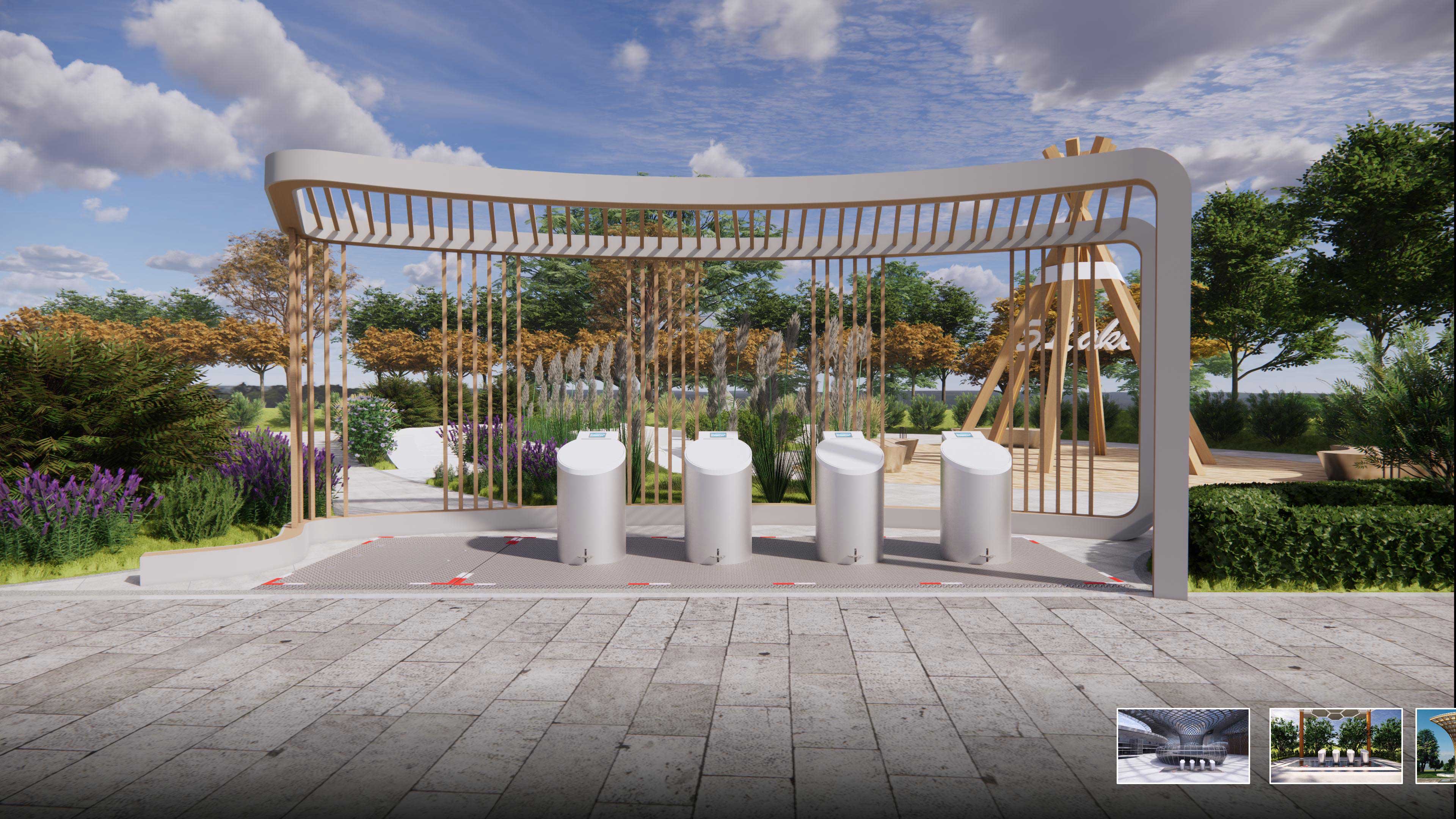 智能地埋式垃圾收集桶系统